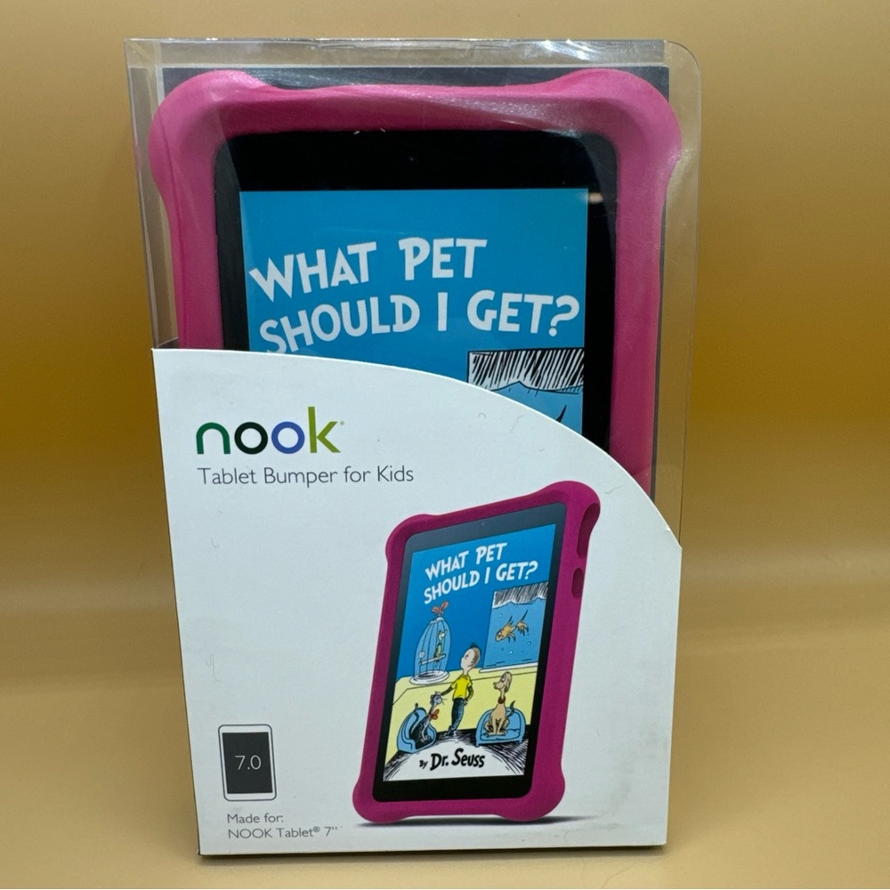 Nook MicroFoam Bumper Kids Case for 7" Nook 7 Tablet NEW in BOX - PINK